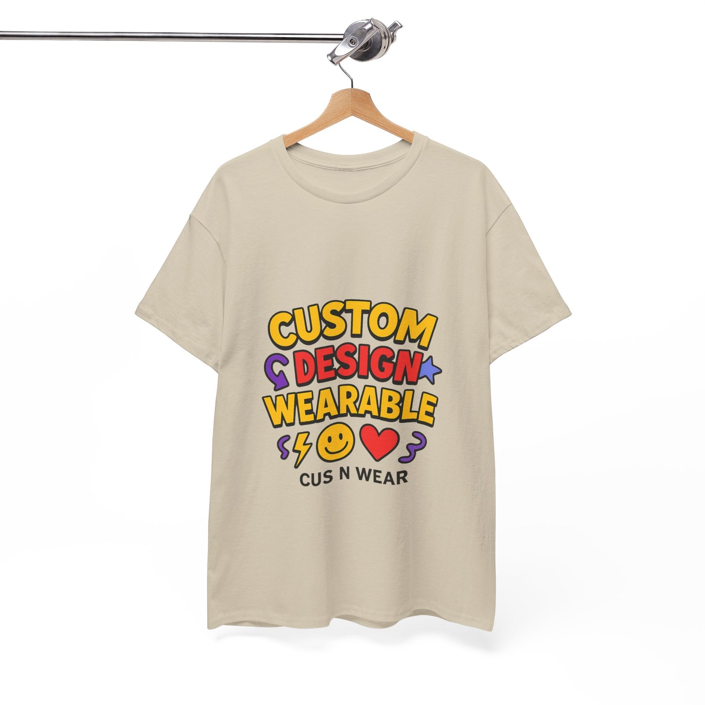 Custom Design Wearable Unisex Heavy Cotton Tee - Personalized Graphic Shirt, Unique Gift, Casual Wear, Birthday Gift, Fun Tee