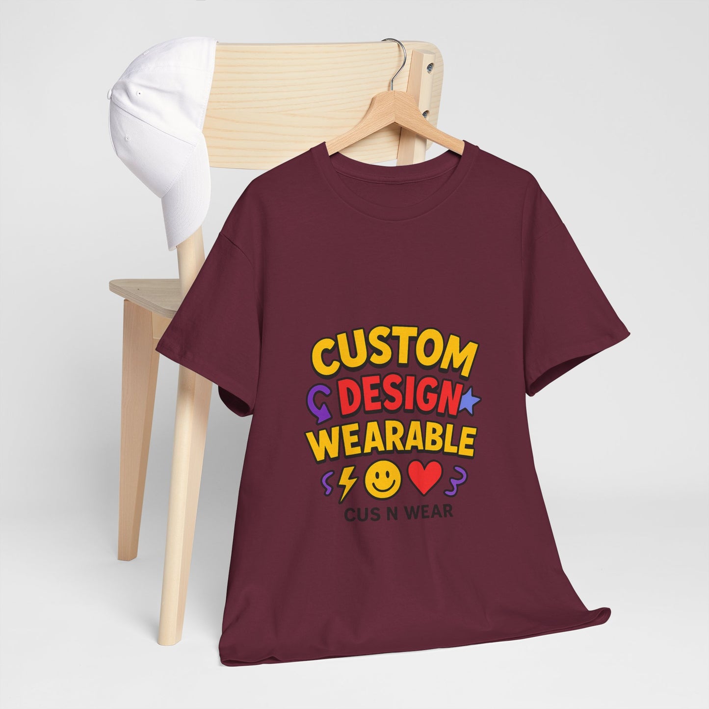 Custom Design Wearable Unisex Heavy Cotton Tee - Personalized Graphic Shirt, Unique Gift, Casual Wear, Birthday Gift, Fun Tee
