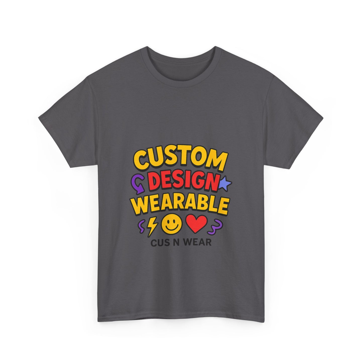 Custom Design Wearable Unisex Heavy Cotton Tee - Personalized Graphic Shirt, Unique Gift, Casual Wear, Birthday Gift, Fun Tee
