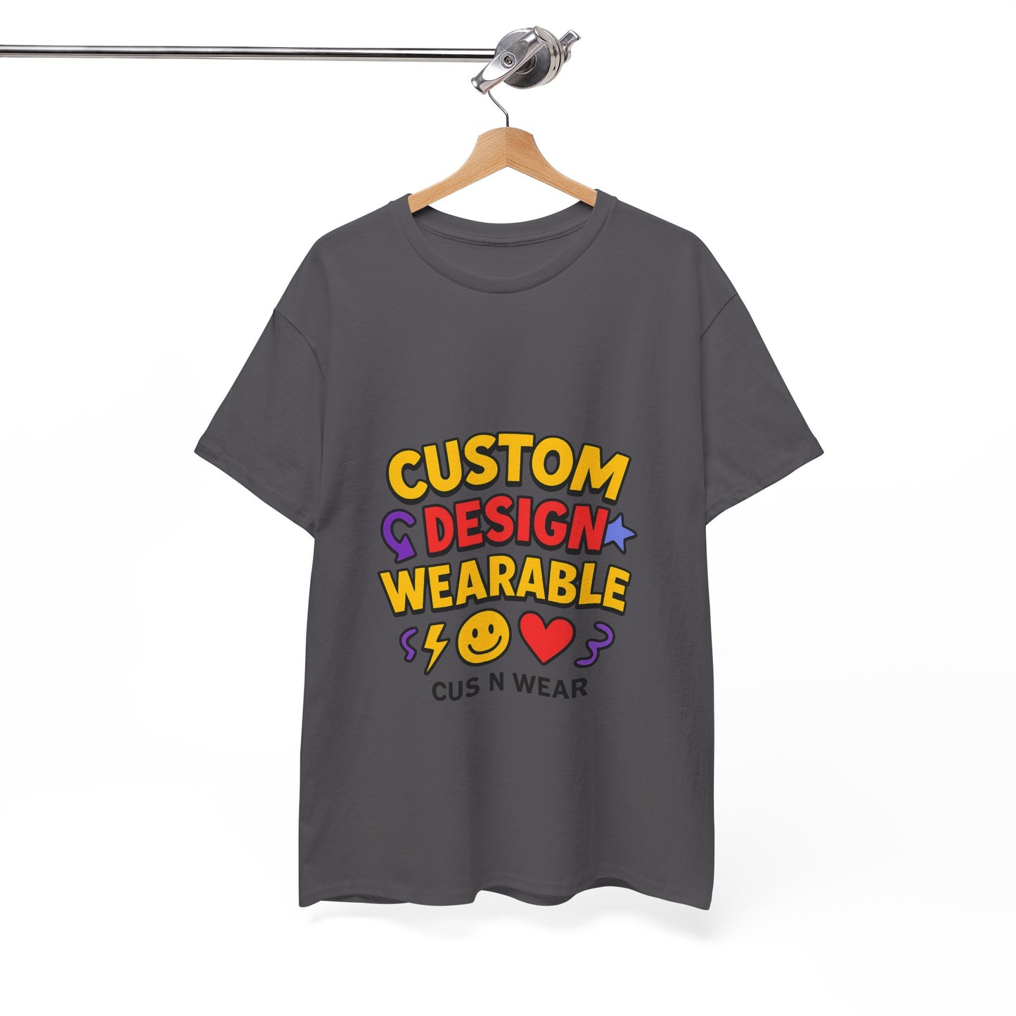 Custom Design Wearable Unisex Heavy Cotton Tee - Personalized Graphic Shirt, Unique Gift, Casual Wear, Birthday Gift, Fun Tee