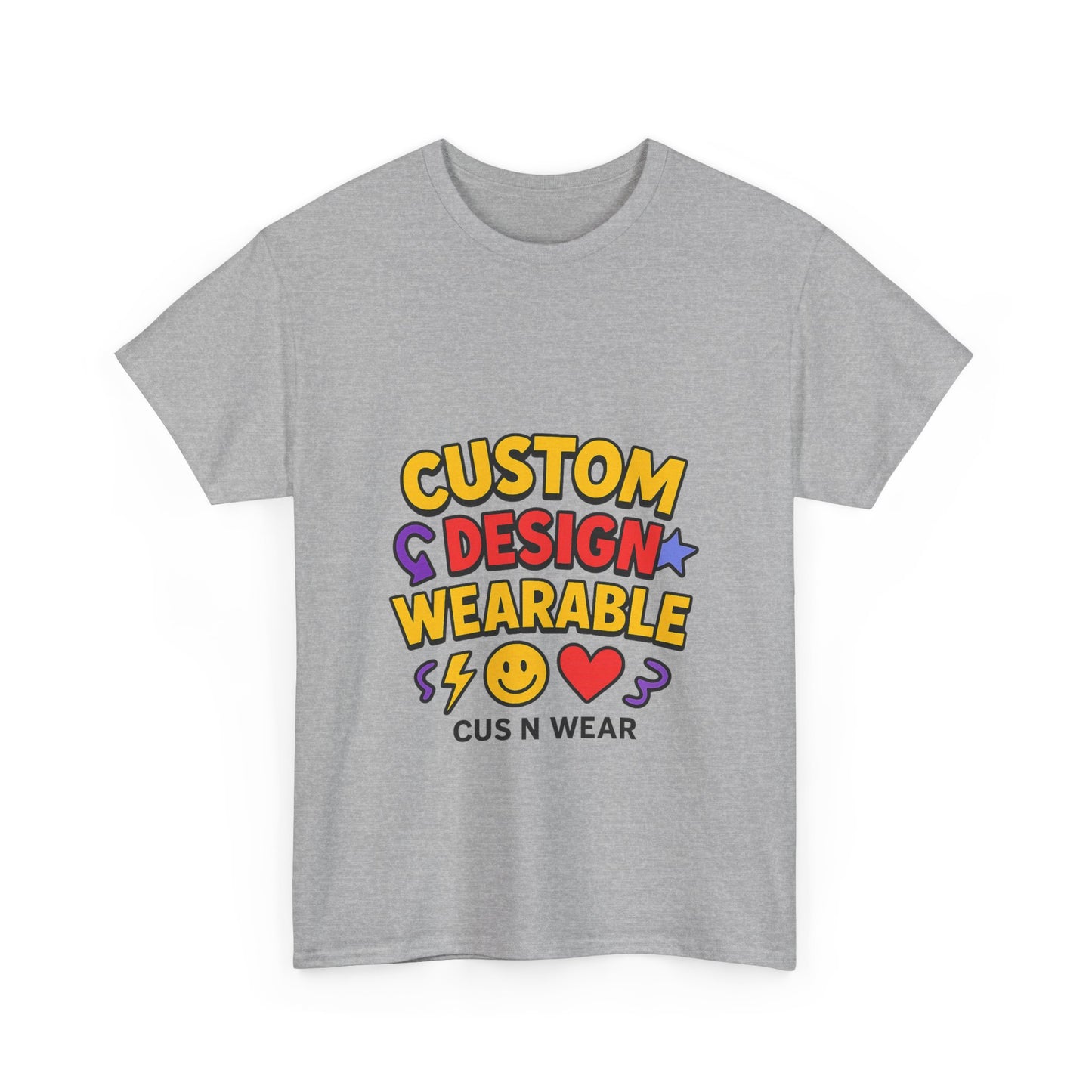 Custom Design Wearable Unisex Heavy Cotton Tee - Personalized Graphic Shirt, Unique Gift, Casual Wear, Birthday Gift, Fun Tee