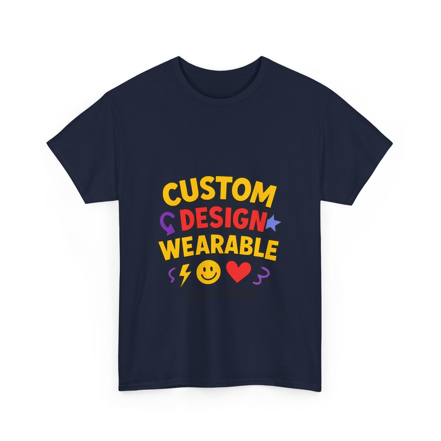 Custom Design Wearable Unisex Heavy Cotton Tee - Personalized Graphic Shirt, Unique Gift, Casual Wear, Birthday Gift, Fun Tee