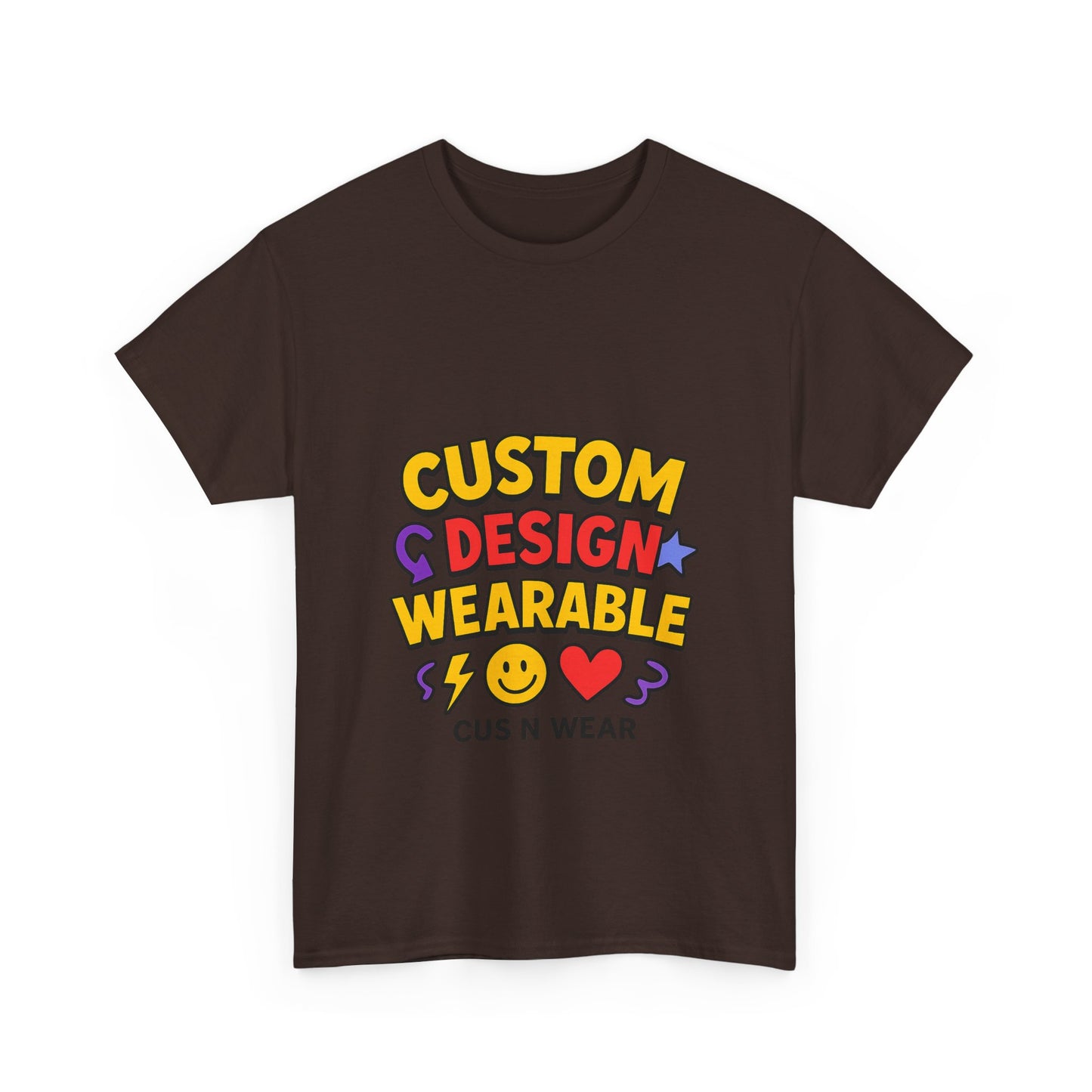 Custom Design Wearable Unisex Heavy Cotton Tee - Personalized Graphic Shirt, Unique Gift, Casual Wear, Birthday Gift, Fun Tee