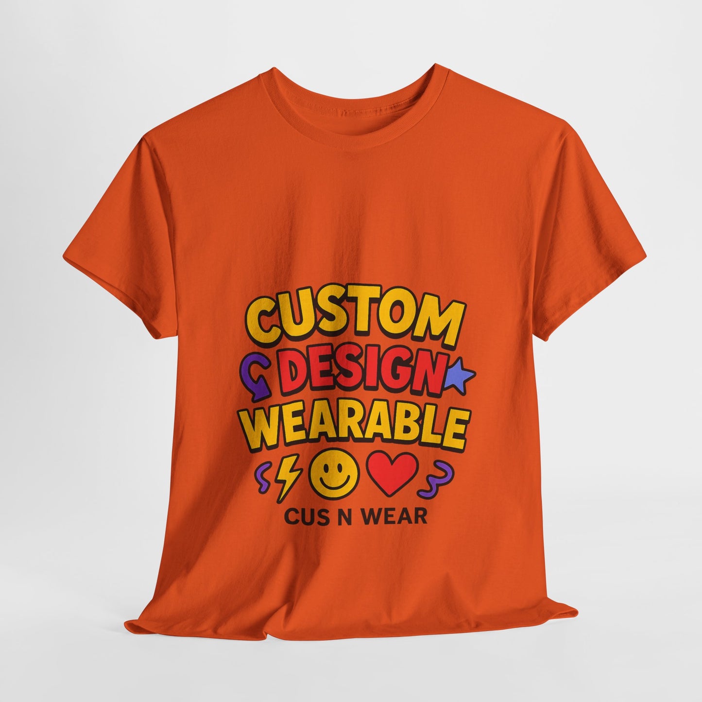 Custom Design Wearable Unisex Heavy Cotton Tee - Personalized Graphic Shirt, Unique Gift, Casual Wear, Birthday Gift, Fun Tee