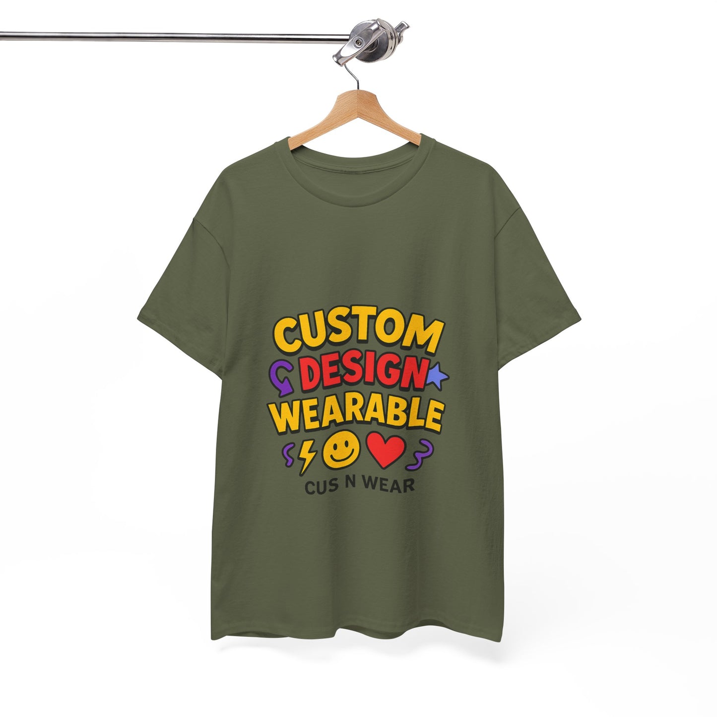 Custom Design Wearable Unisex Heavy Cotton Tee - Personalized Graphic Shirt, Unique Gift, Casual Wear, Birthday Gift, Fun Tee