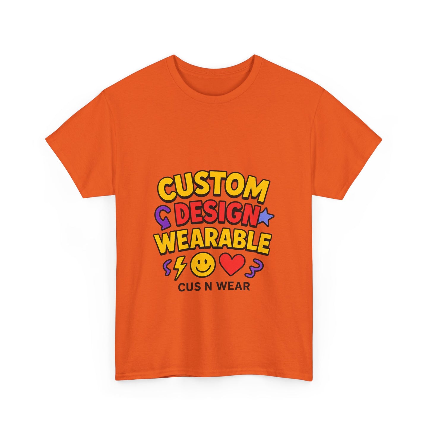 Custom Design Wearable Unisex Heavy Cotton Tee - Personalized Graphic Shirt, Unique Gift, Casual Wear, Birthday Gift, Fun Tee