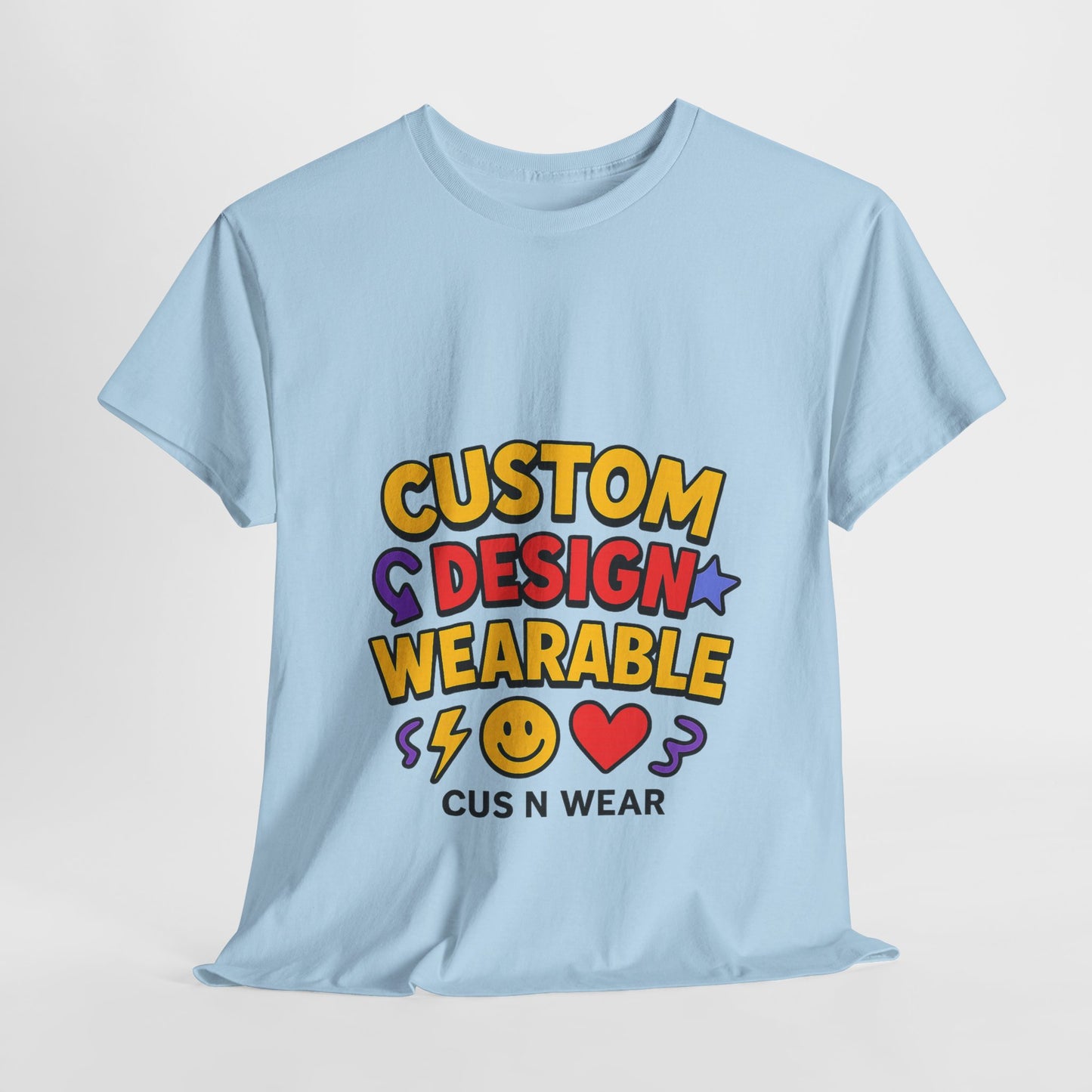 Custom Design Wearable Unisex Heavy Cotton Tee - Personalized Graphic Shirt, Unique Gift, Casual Wear, Birthday Gift, Fun Tee