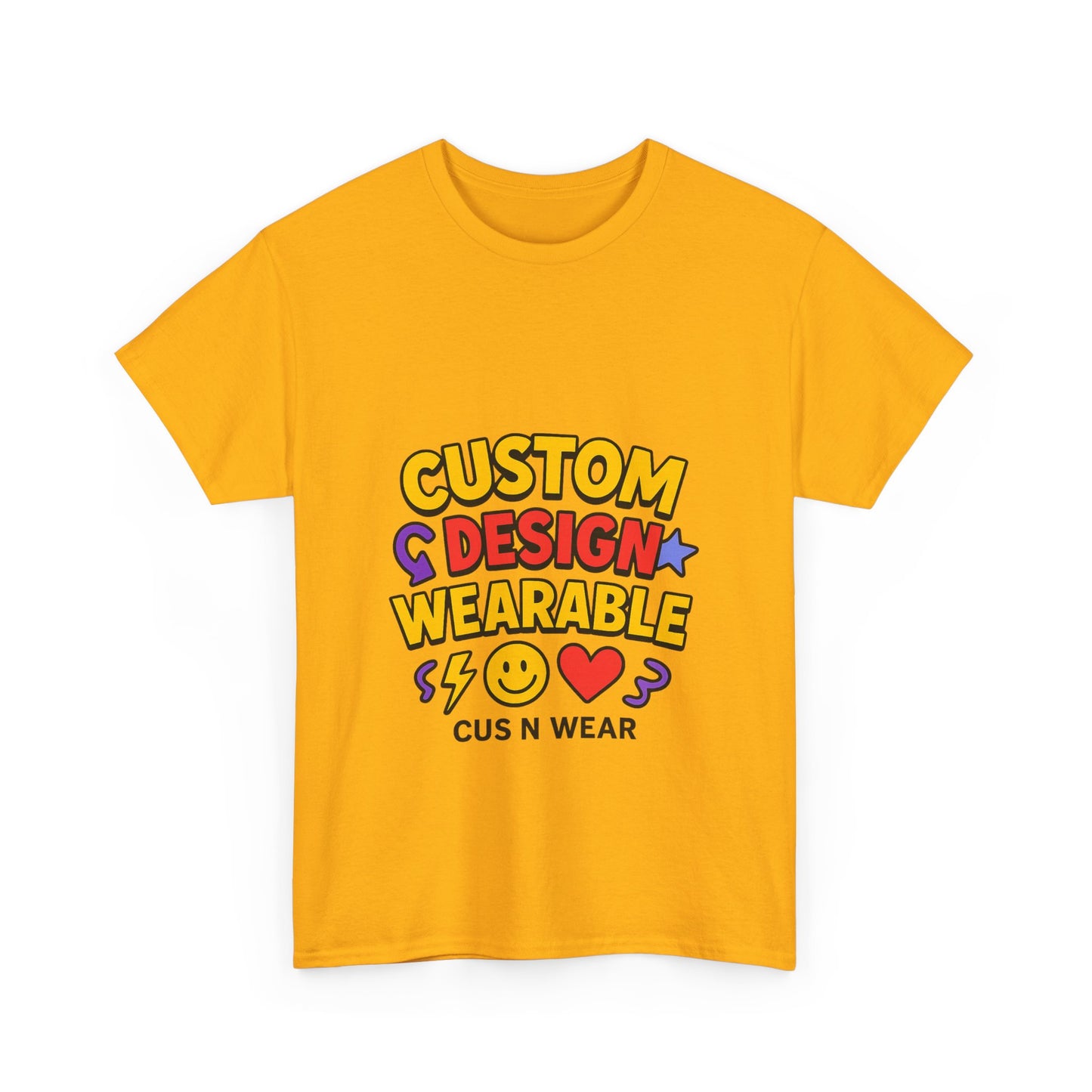 Custom Design Wearable Unisex Heavy Cotton Tee - Personalized Graphic Shirt, Unique Gift, Casual Wear, Birthday Gift, Fun Tee