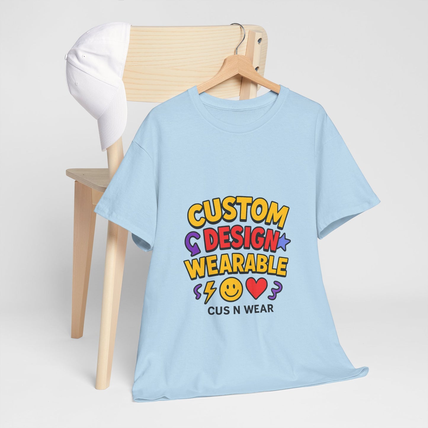 Custom Design Wearable Unisex Heavy Cotton Tee - Personalized Graphic Shirt, Unique Gift, Casual Wear, Birthday Gift, Fun Tee