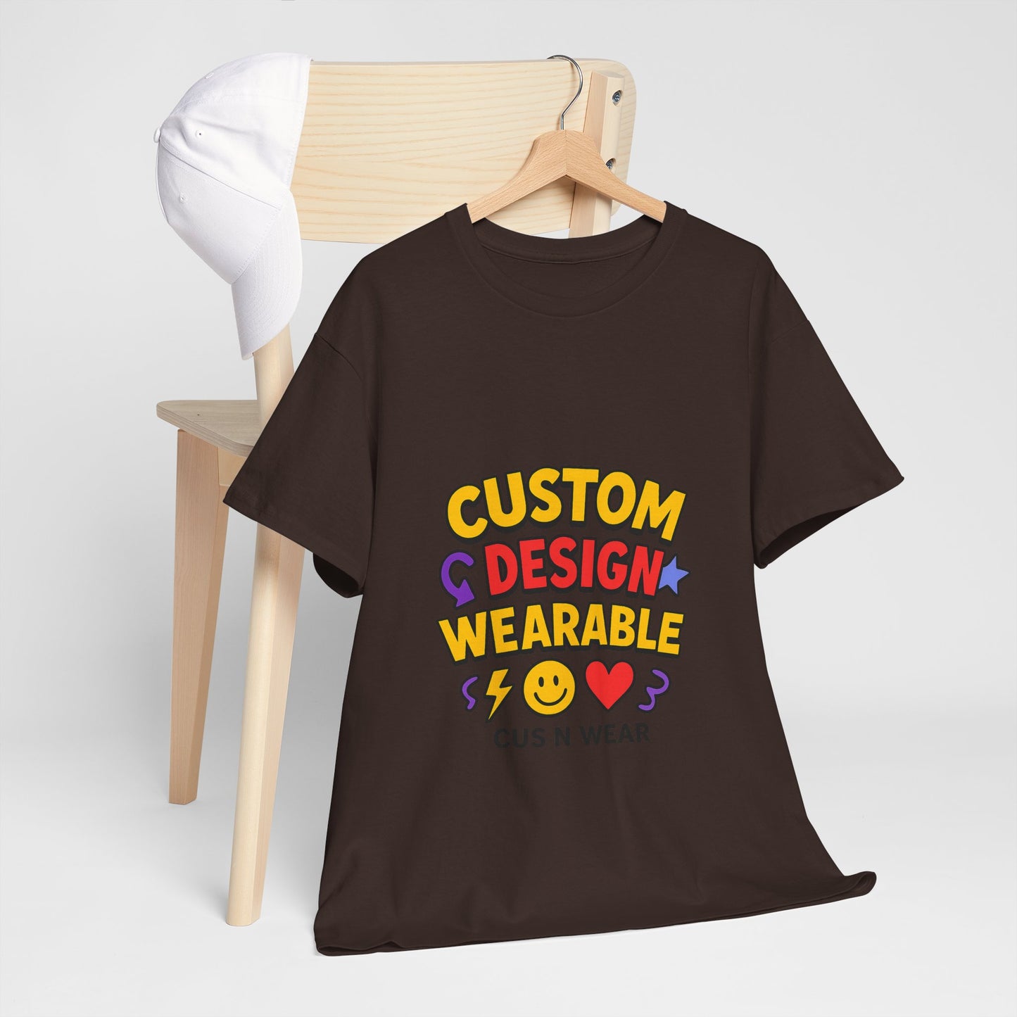 Custom Design Wearable Unisex Heavy Cotton Tee - Personalized Graphic Shirt, Unique Gift, Casual Wear, Birthday Gift, Fun Tee
