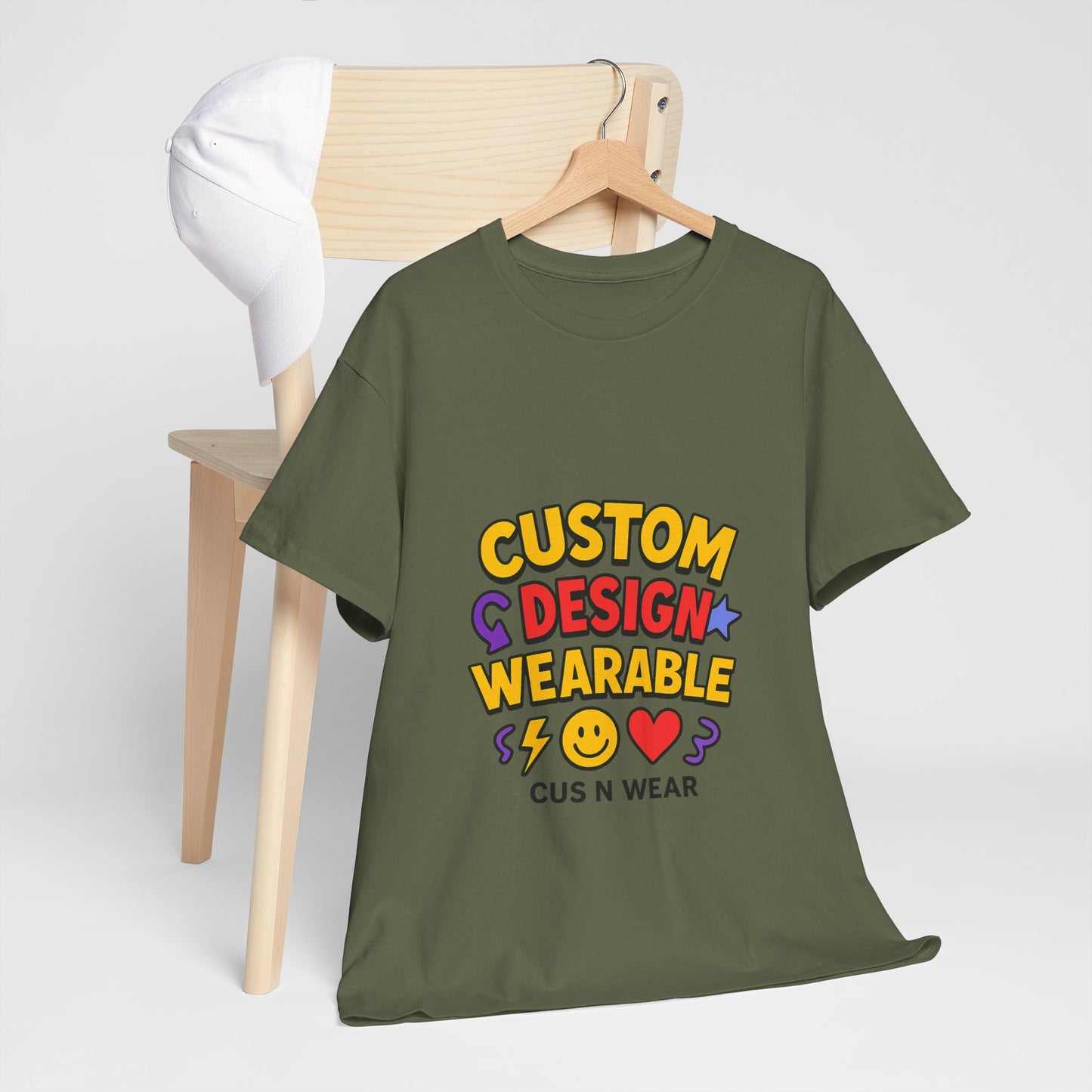 Custom Design Wearable Unisex Heavy Cotton Tee - Personalized Graphic Shirt, Unique Gift, Casual Wear, Birthday Gift, Fun Tee
