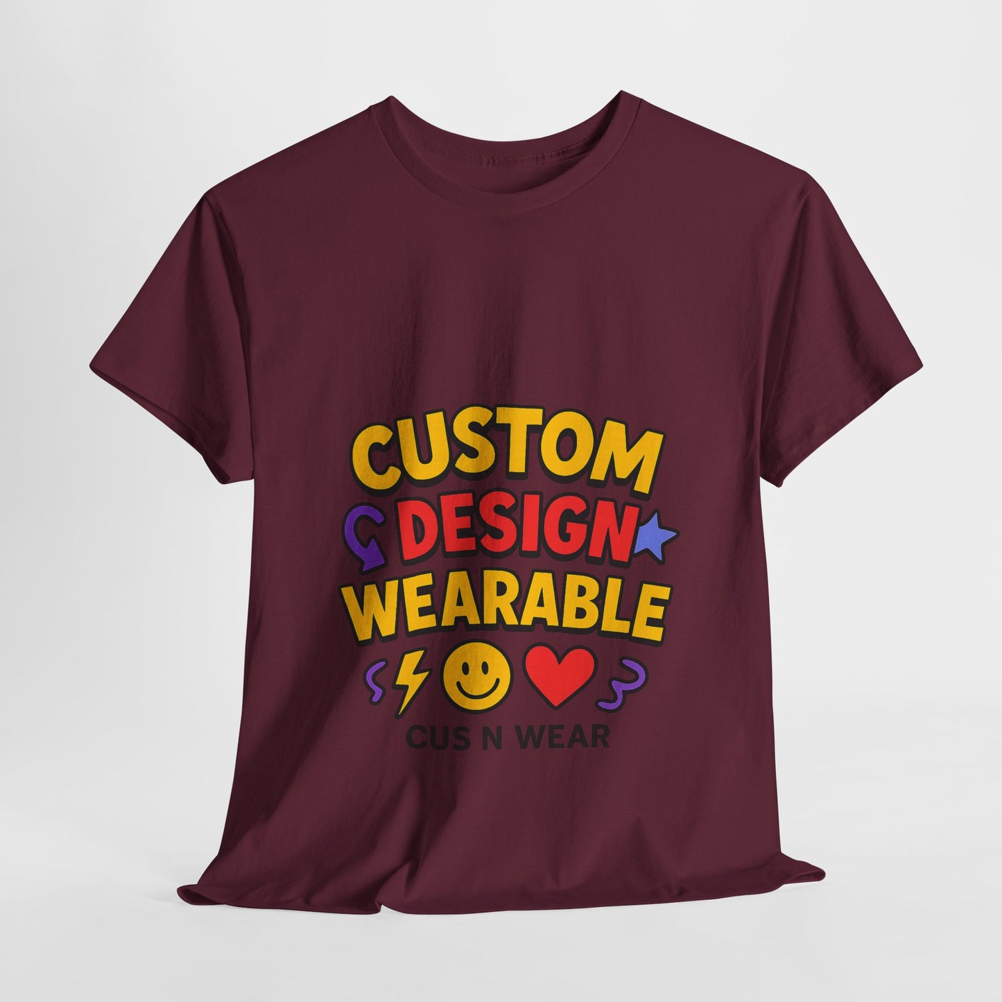 Custom Design Wearable Unisex Heavy Cotton Tee - Personalized Graphic Shirt, Unique Gift, Casual Wear, Birthday Gift, Fun Tee