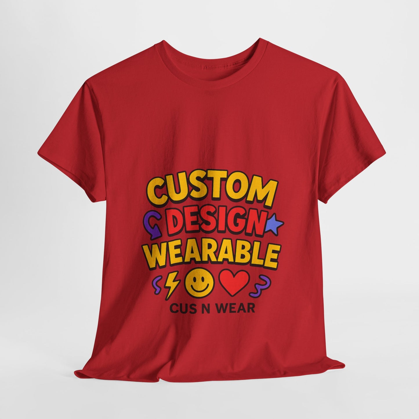 Custom Design Wearable Unisex Heavy Cotton Tee - Personalized Graphic Shirt, Unique Gift, Casual Wear, Birthday Gift, Fun Tee