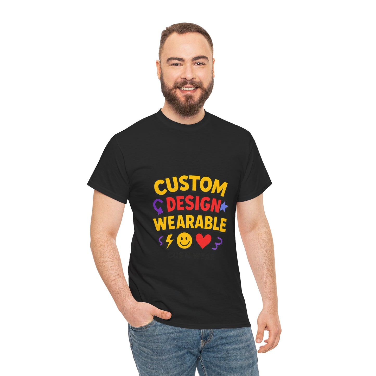 Custom Design Wearable Unisex Heavy Cotton Tee - Personalized Graphic Shirt, Unique Gift, Casual Wear, Birthday Gift, Fun Tee