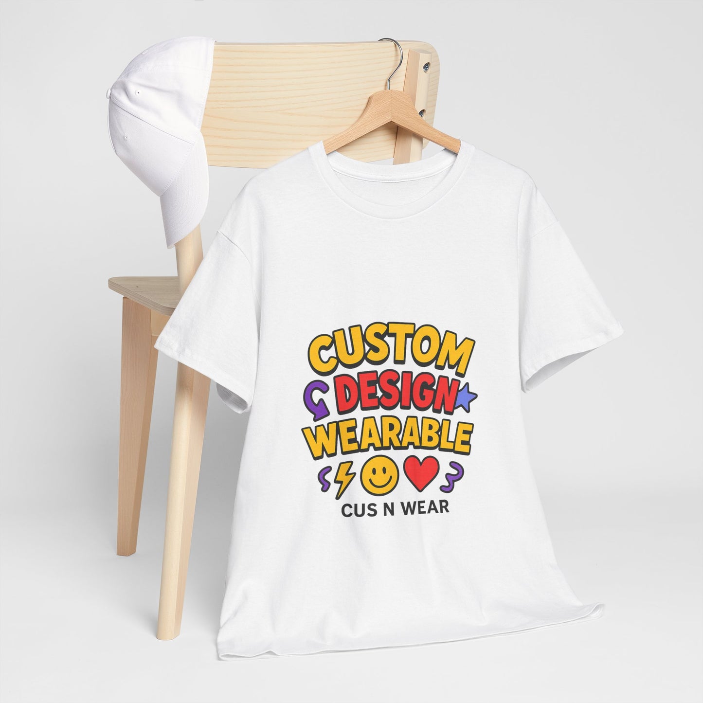 Custom Design Wearable Unisex Heavy Cotton Tee - Personalized Graphic Shirt, Unique Gift, Casual Wear, Birthday Gift, Fun Tee