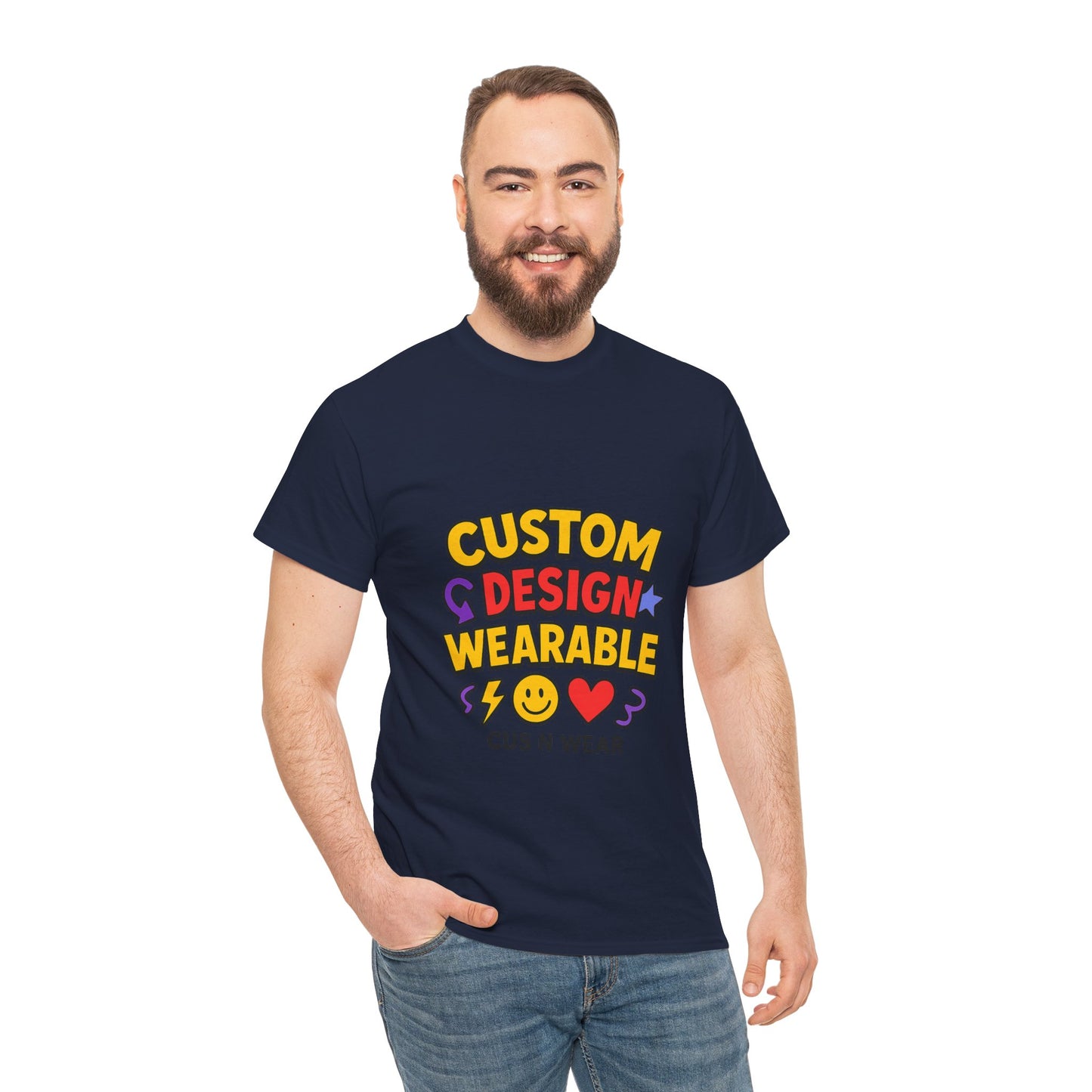 Custom Design Wearable Unisex Heavy Cotton Tee - Personalized Graphic Shirt, Unique Gift, Casual Wear, Birthday Gift, Fun Tee