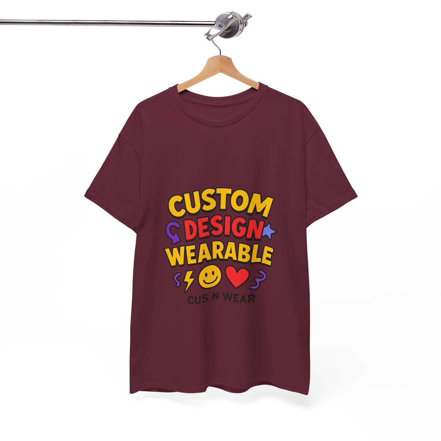 Custom Design Wearable Unisex Heavy Cotton Tee - Personalized Graphic Shirt, Unique Gift, Casual Wear, Birthday Gift, Fun Tee