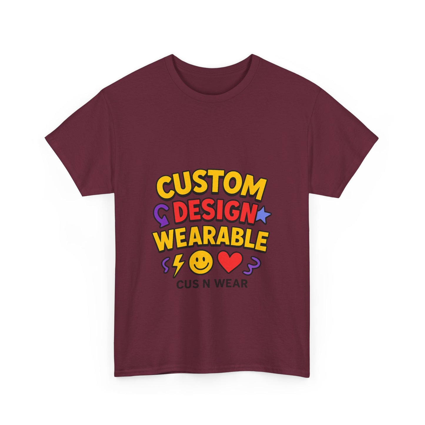 Custom Design Wearable Unisex Heavy Cotton Tee - Personalized Graphic Shirt, Unique Gift, Casual Wear, Birthday Gift, Fun Tee