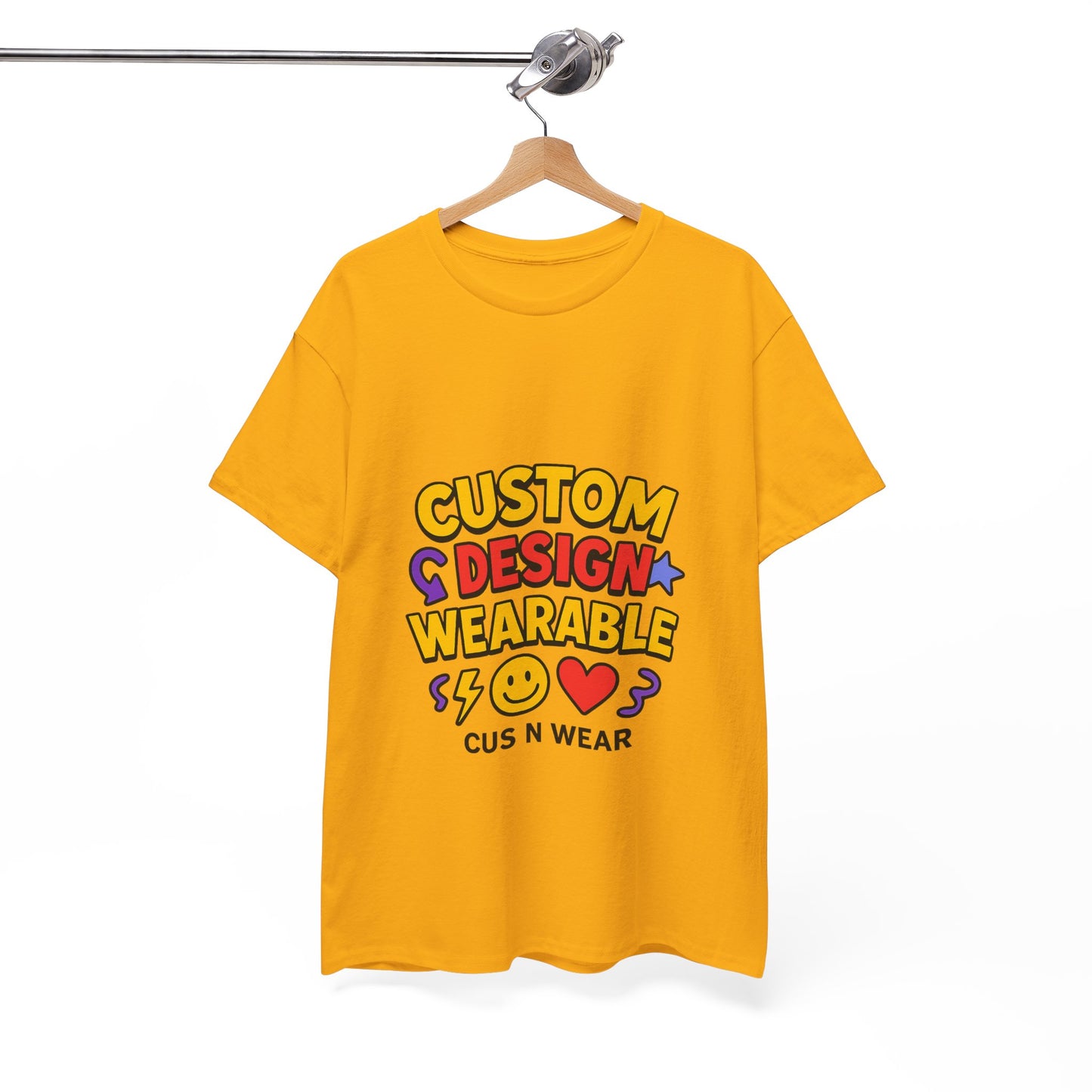 Custom Design Wearable Unisex Heavy Cotton Tee - Personalized Graphic Shirt, Unique Gift, Casual Wear, Birthday Gift, Fun Tee