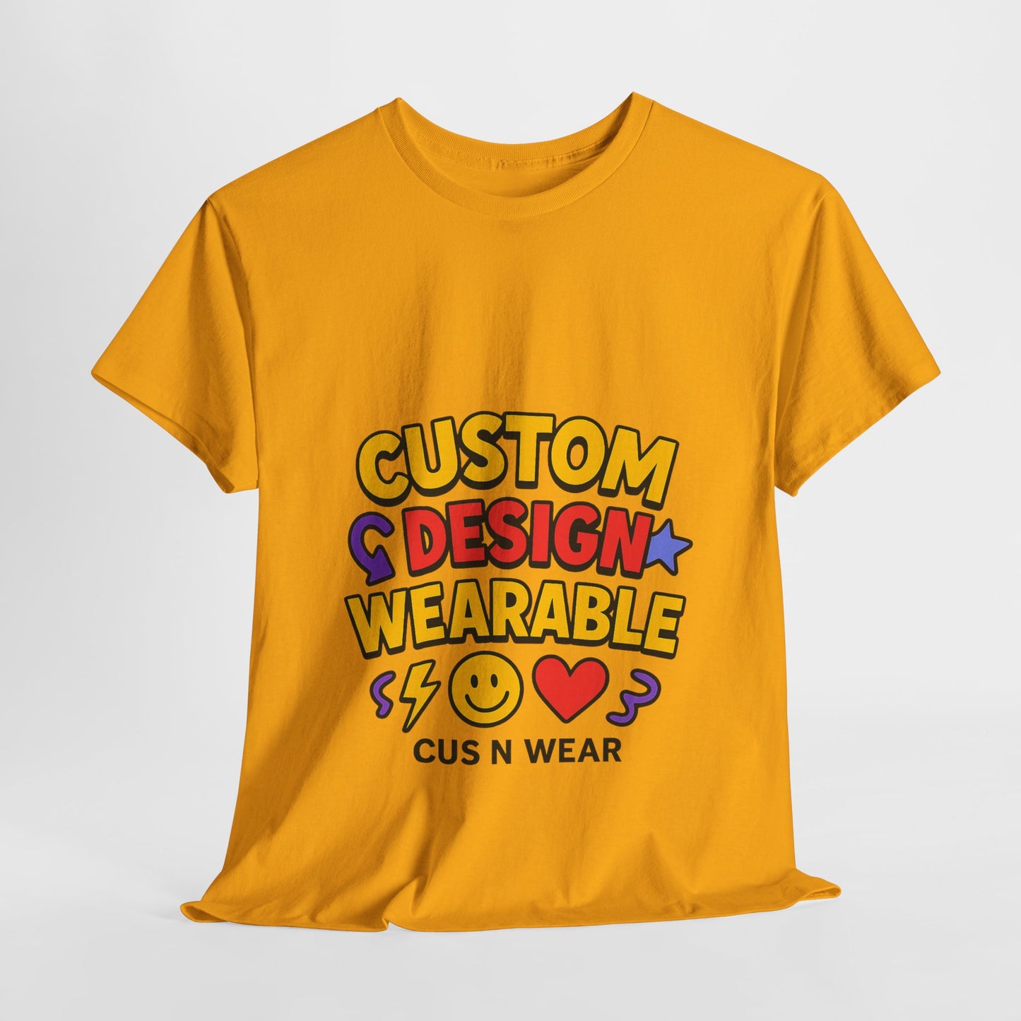 Custom Design Wearable Unisex Heavy Cotton Tee - Personalized Graphic Shirt, Unique Gift, Casual Wear, Birthday Gift, Fun Tee