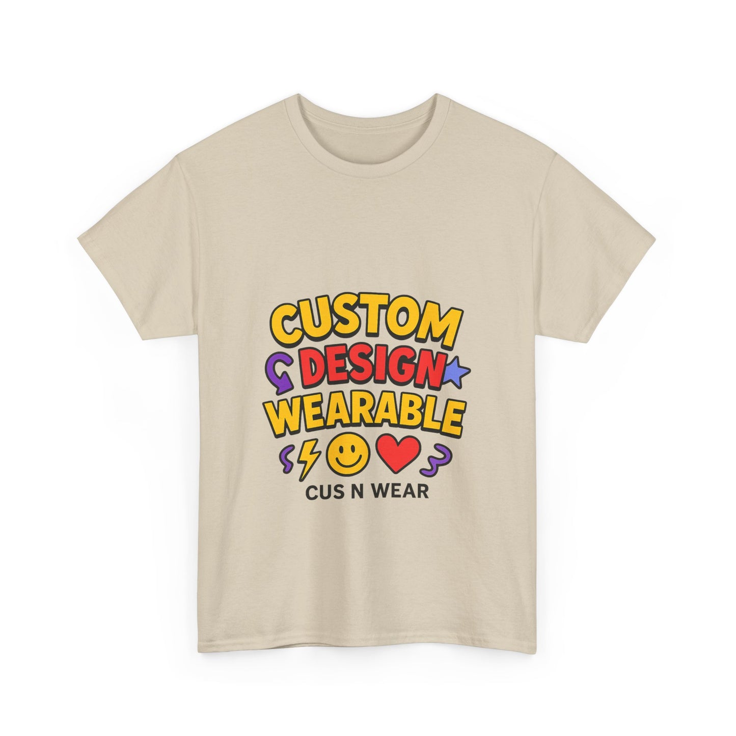 Custom Design Wearable Unisex Heavy Cotton Tee - Personalized Graphic Shirt, Unique Gift, Casual Wear, Birthday Gift, Fun Tee