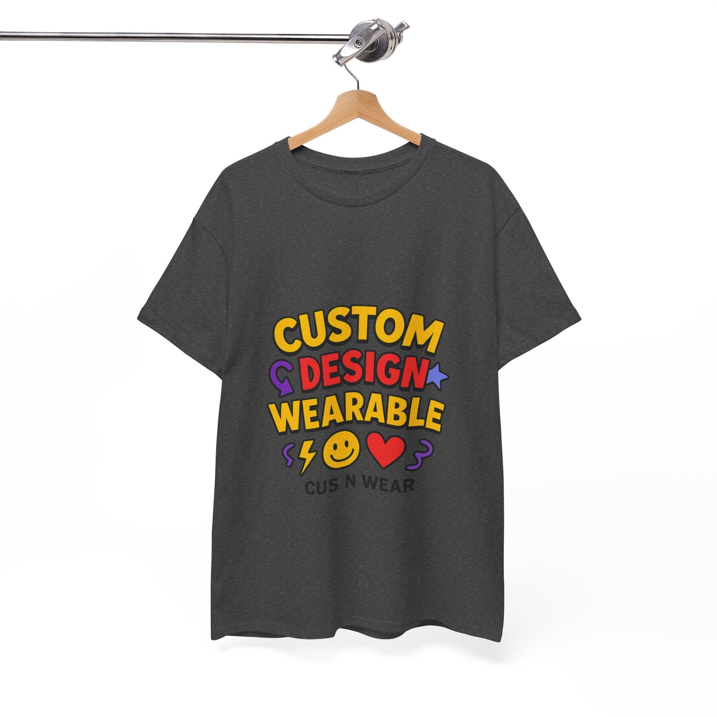 Custom Design Wearable Unisex Heavy Cotton Tee - Personalized Graphic Shirt, Unique Gift, Casual Wear, Birthday Gift, Fun Tee