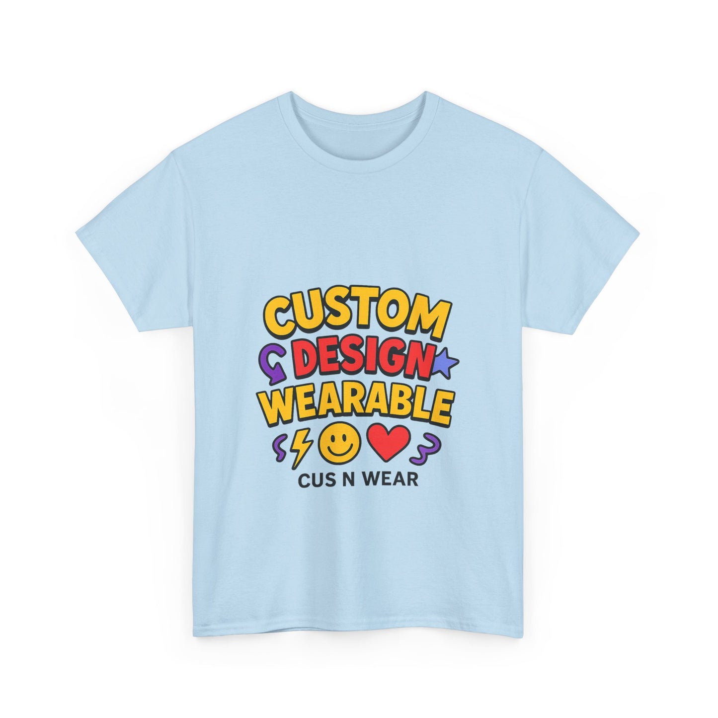Custom Design Wearable Unisex Heavy Cotton Tee - Personalized Graphic Shirt, Unique Gift, Casual Wear, Birthday Gift, Fun Tee