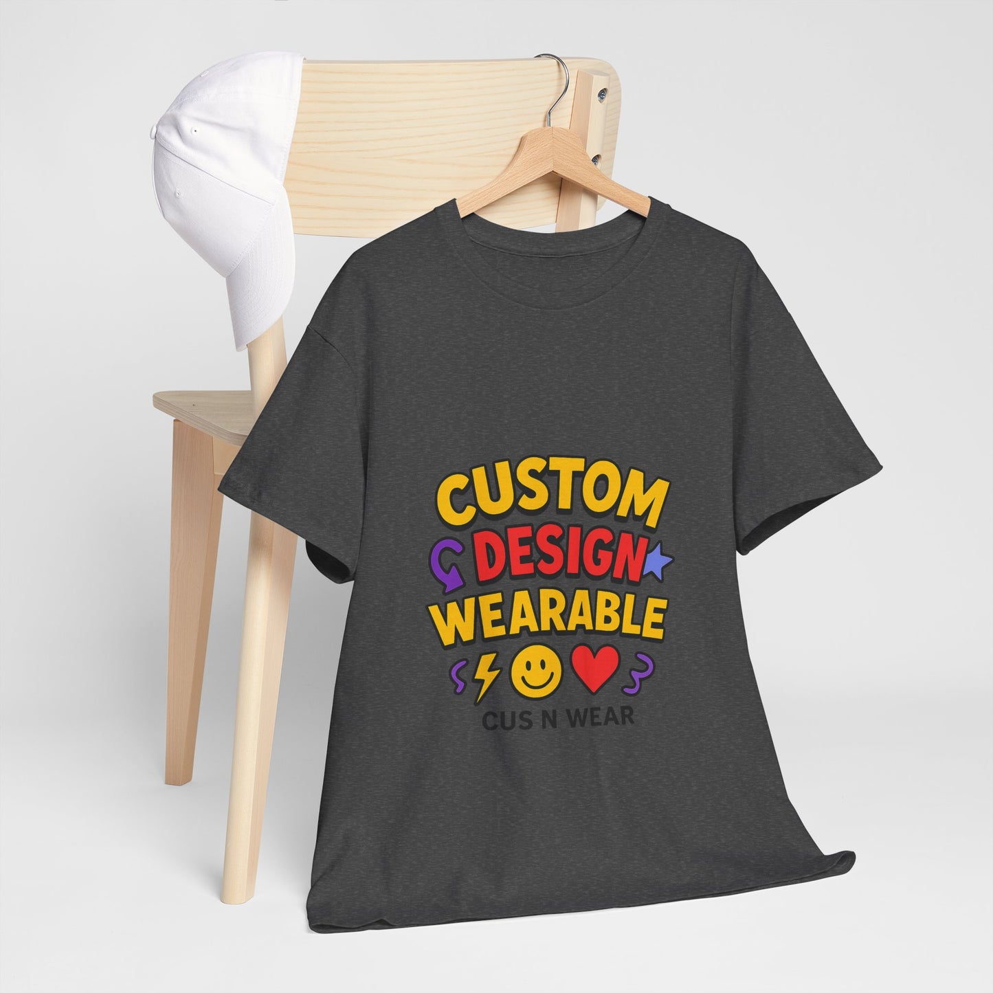 Custom Design Wearable Unisex Heavy Cotton Tee - Personalized Graphic Shirt, Unique Gift, Casual Wear, Birthday Gift, Fun Tee