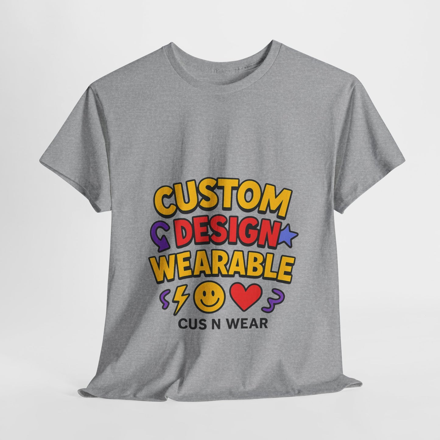 Custom Design Wearable Unisex Heavy Cotton Tee - Personalized Graphic Shirt, Unique Gift, Casual Wear, Birthday Gift, Fun Tee
