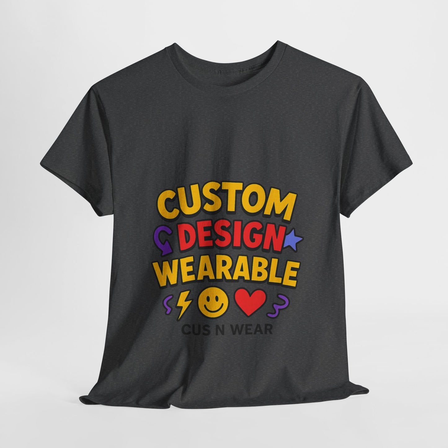 Custom Design Wearable Unisex Heavy Cotton Tee - Personalized Graphic Shirt, Unique Gift, Casual Wear, Birthday Gift, Fun Tee