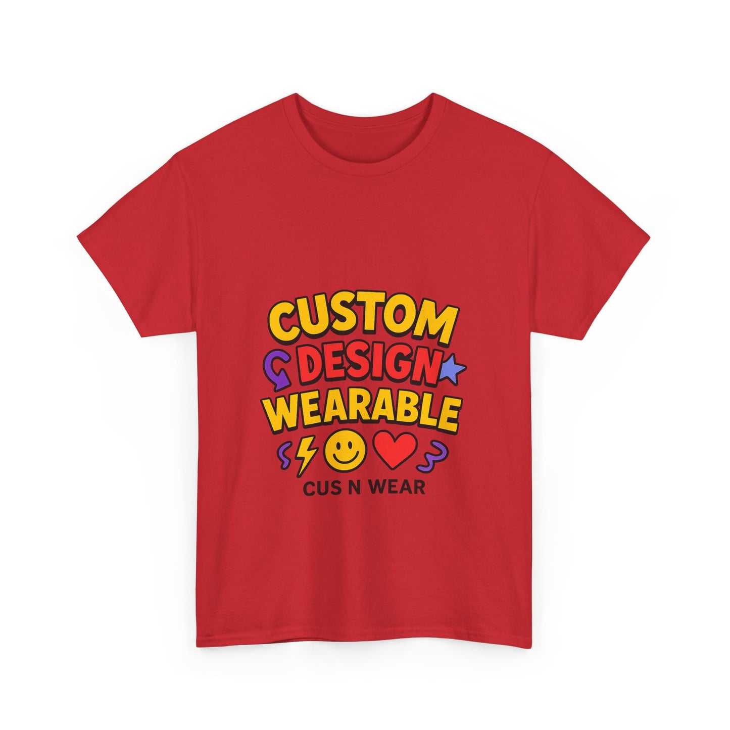 Custom Design Wearable Unisex Heavy Cotton Tee - Personalized Graphic Shirt, Unique Gift, Casual Wear, Birthday Gift, Fun Tee