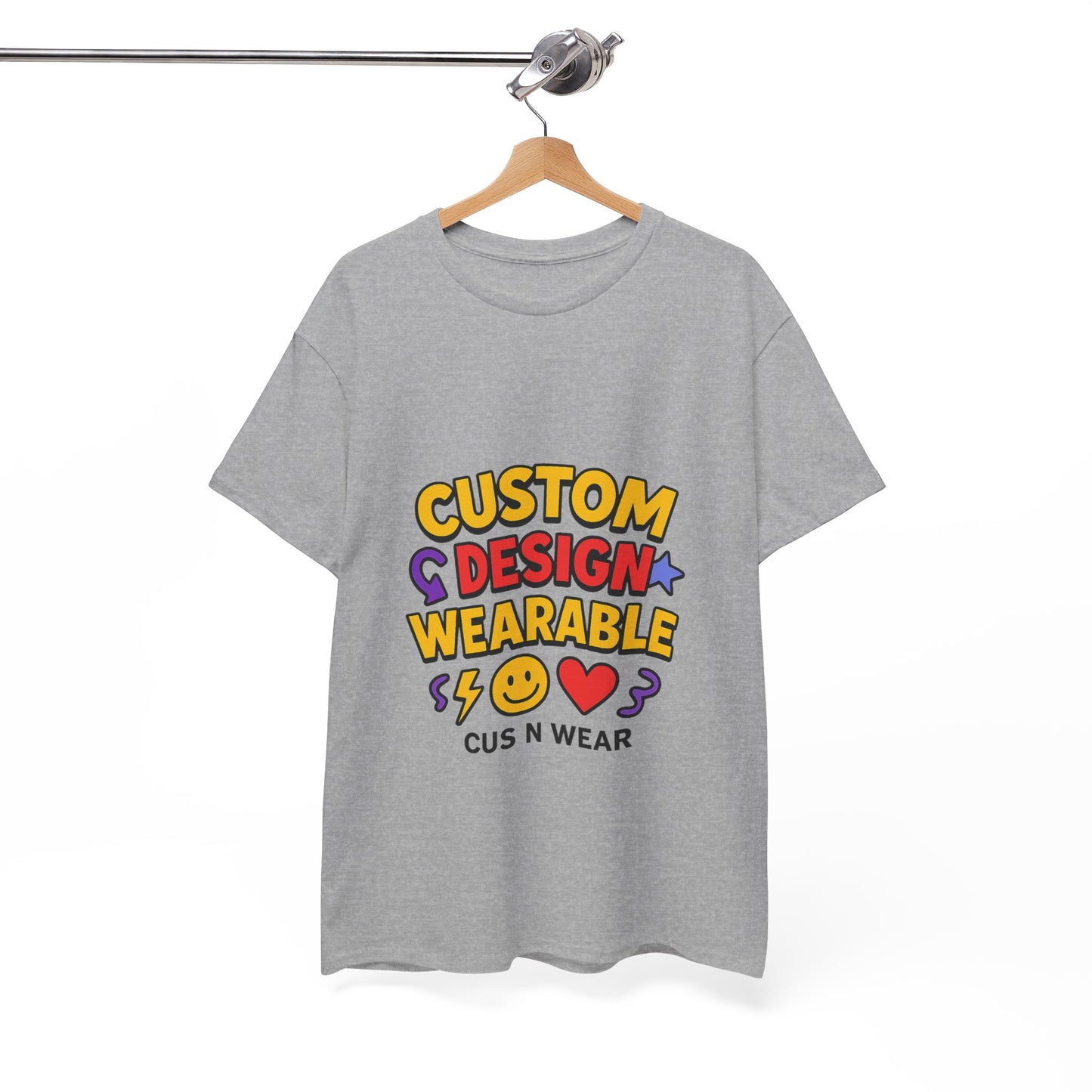 Custom Design Wearable Unisex Heavy Cotton Tee - Personalized Graphic Shirt, Unique Gift, Casual Wear, Birthday Gift, Fun Tee