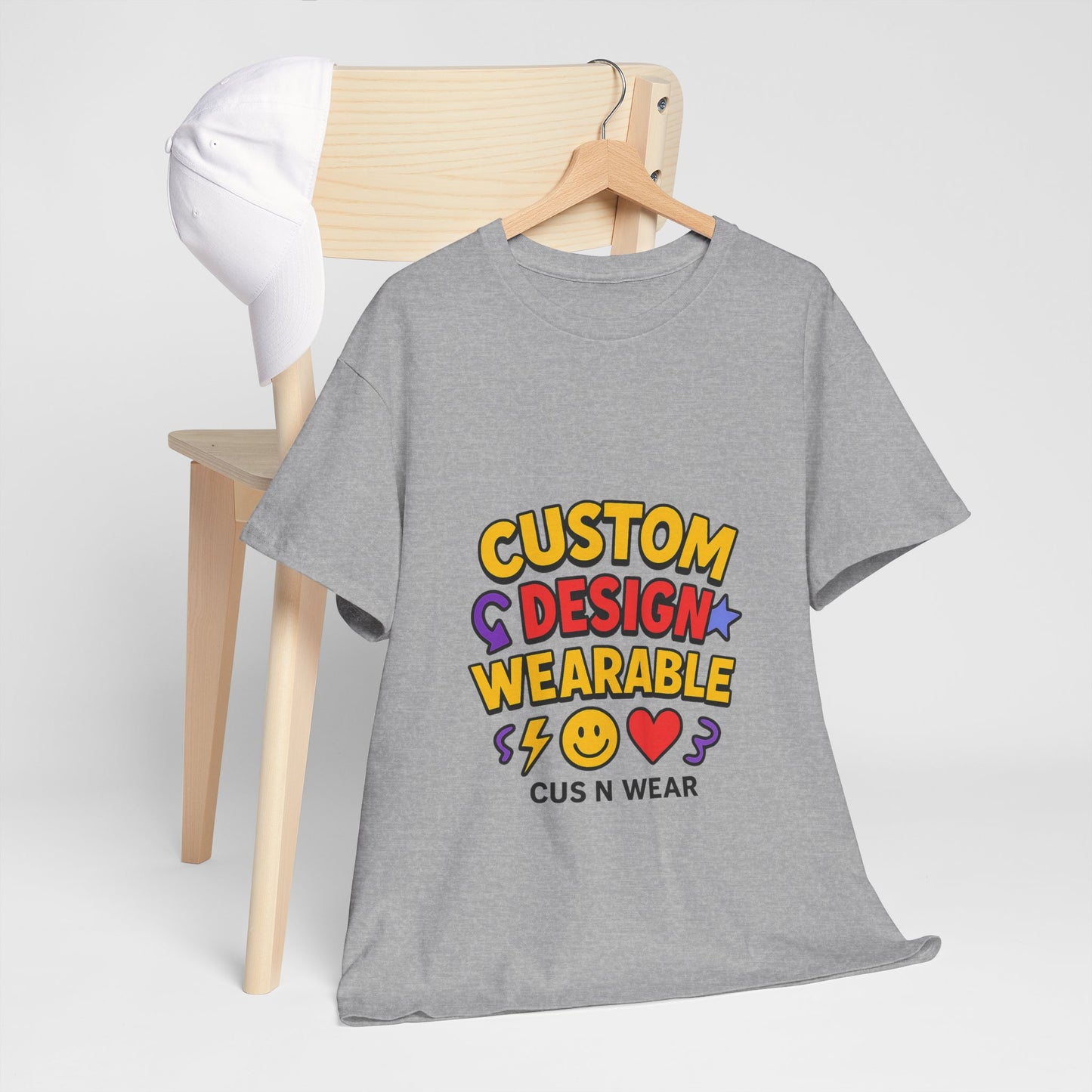 Custom Design Wearable Unisex Heavy Cotton Tee - Personalized Graphic Shirt, Unique Gift, Casual Wear, Birthday Gift, Fun Tee