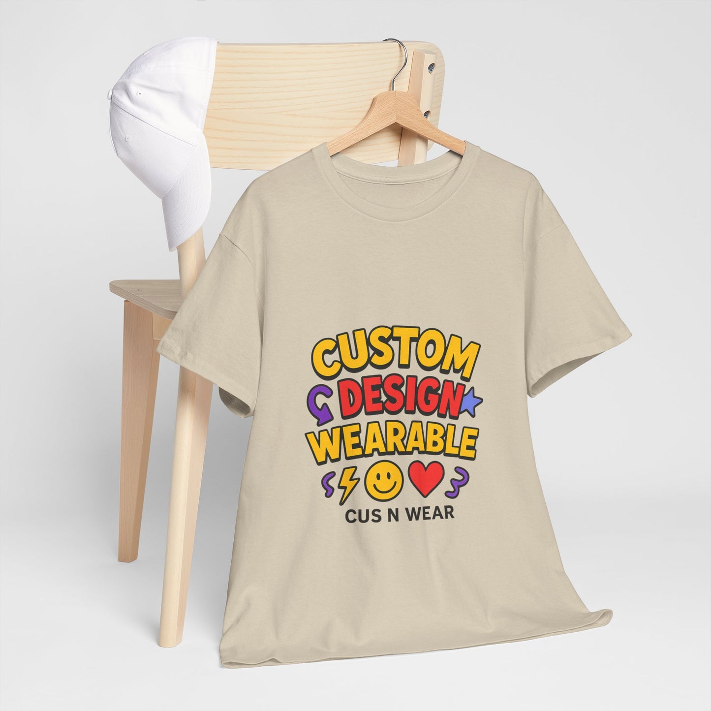 Custom Design Wearable Unisex Heavy Cotton Tee - Personalized Graphic Shirt, Unique Gift, Casual Wear, Birthday Gift, Fun Tee