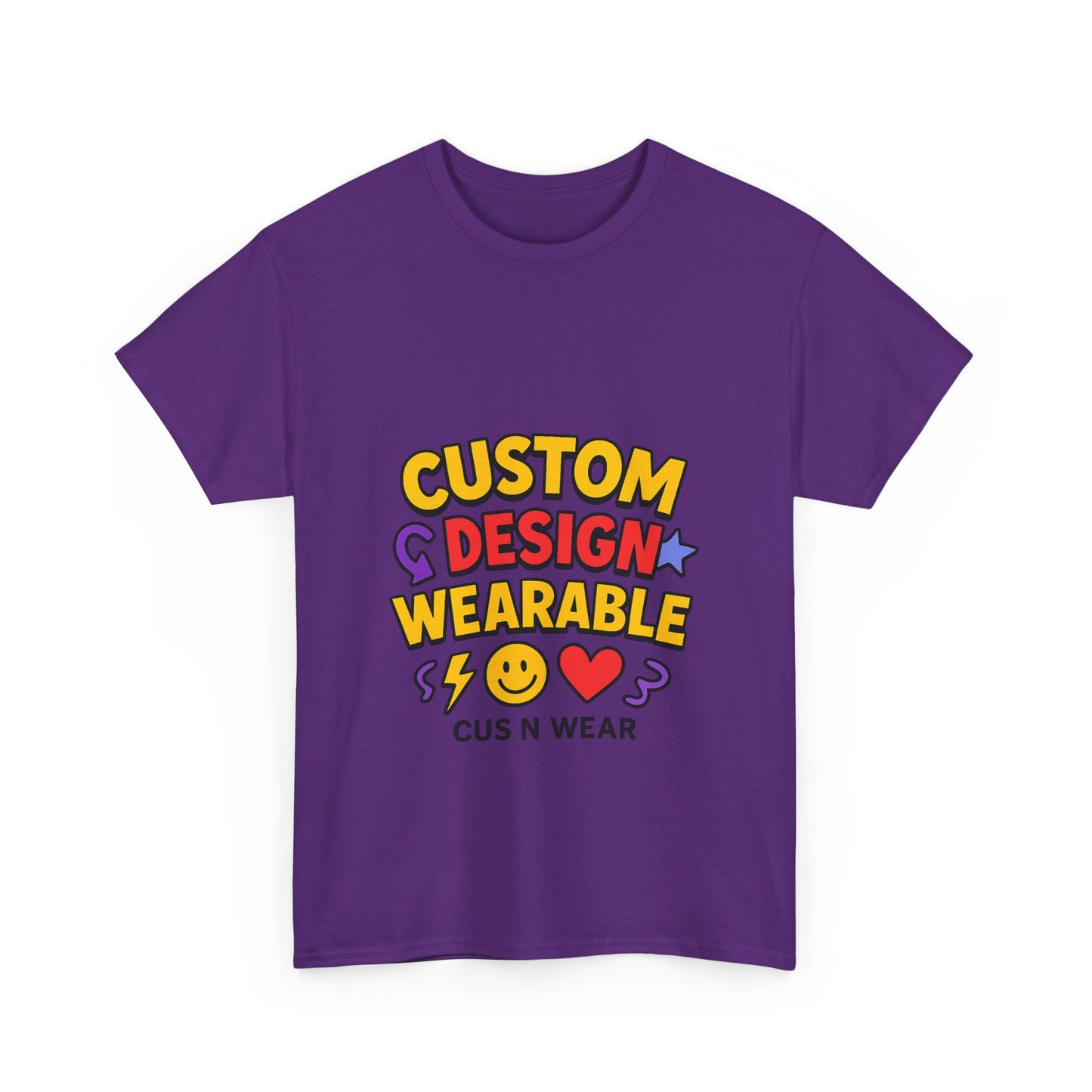 Custom Design Wearable Unisex Heavy Cotton Tee - Personalized Graphic Shirt, Unique Gift, Casual Wear, Birthday Gift, Fun Tee