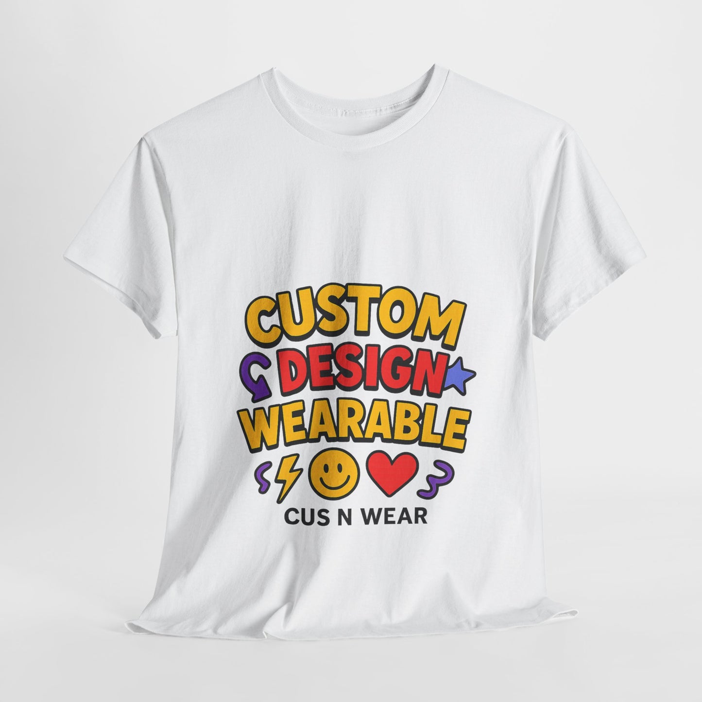 Custom Design Wearable Unisex Heavy Cotton Tee - Personalized Graphic Shirt, Unique Gift, Casual Wear, Birthday Gift, Fun Tee