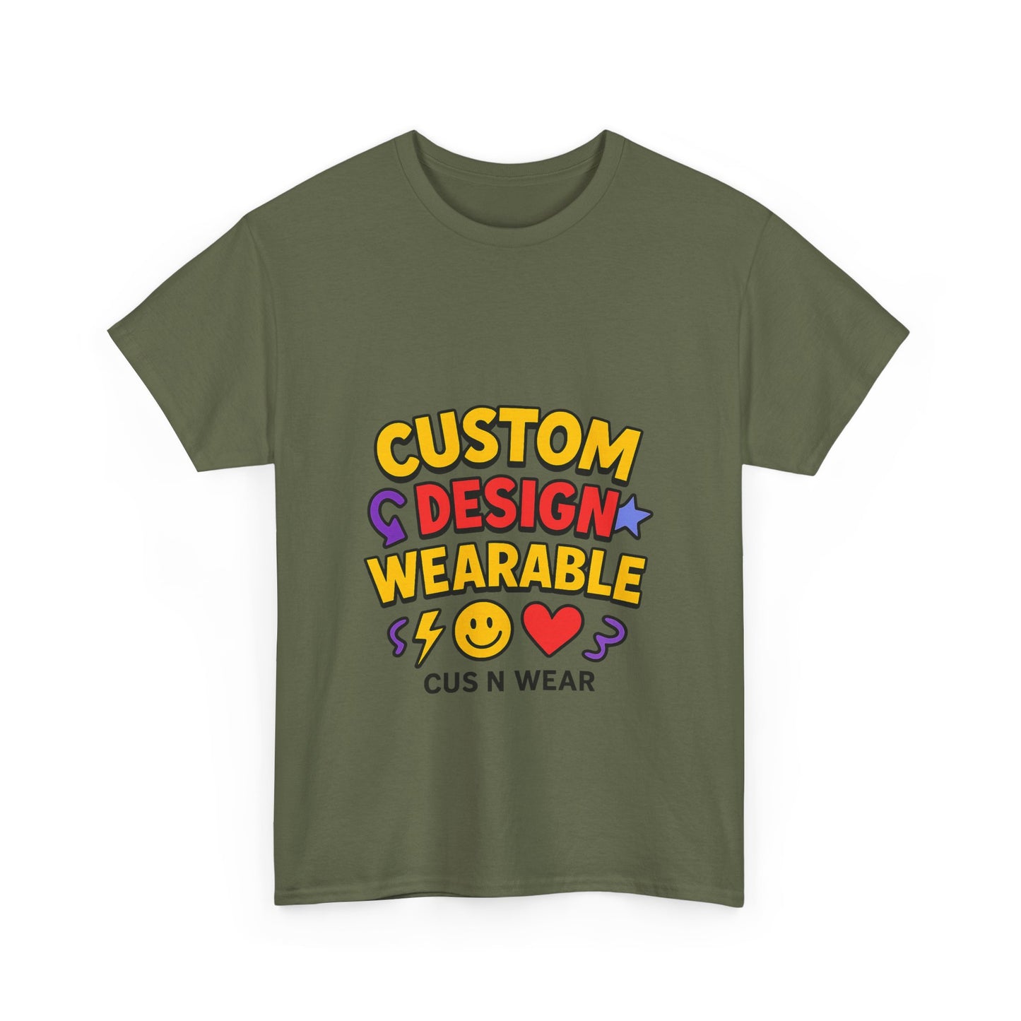 Custom Design Wearable Unisex Heavy Cotton Tee - Personalized Graphic Shirt, Unique Gift, Casual Wear, Birthday Gift, Fun Tee