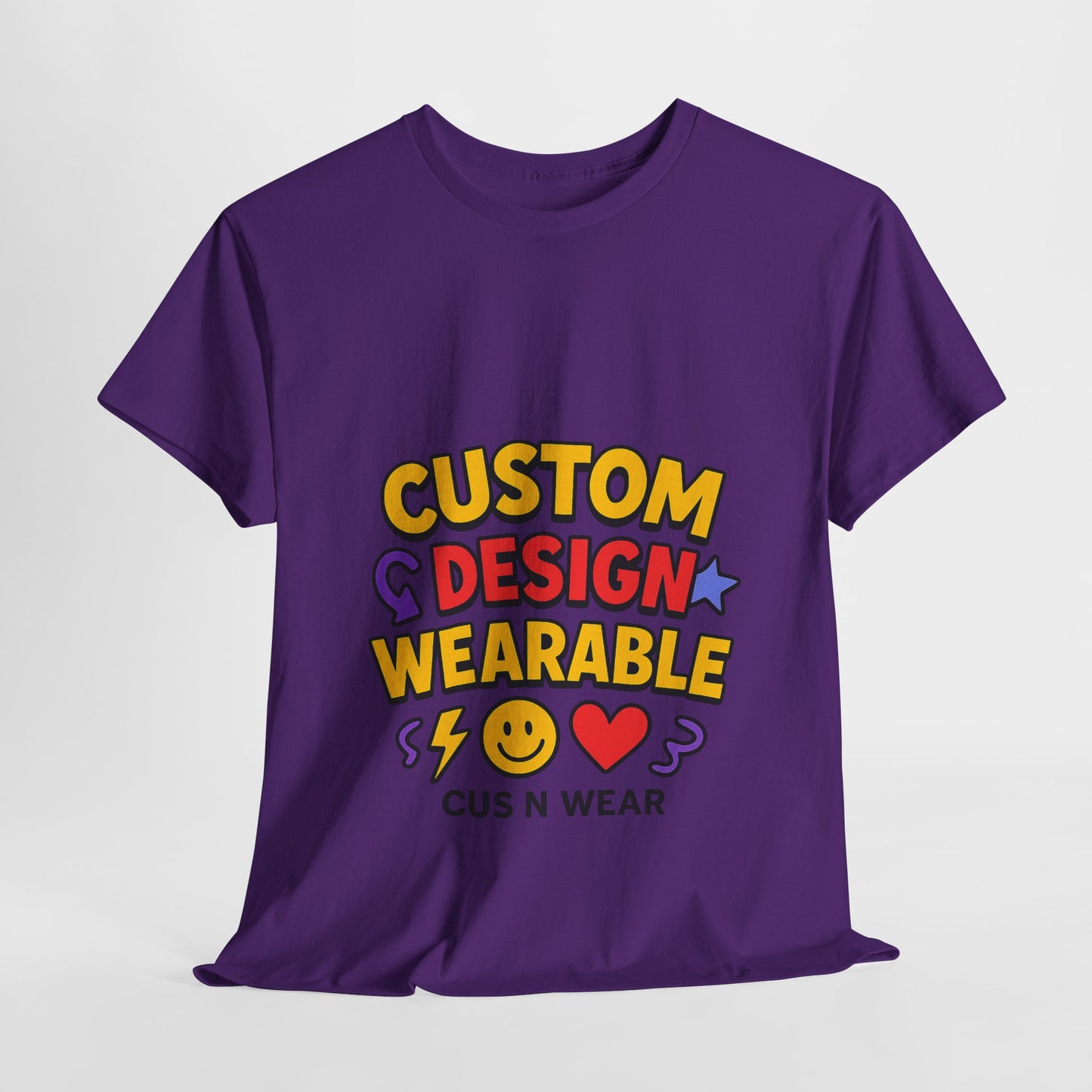 Custom Design Wearable Unisex Heavy Cotton Tee - Personalized Graphic Shirt, Unique Gift, Casual Wear, Birthday Gift, Fun Tee