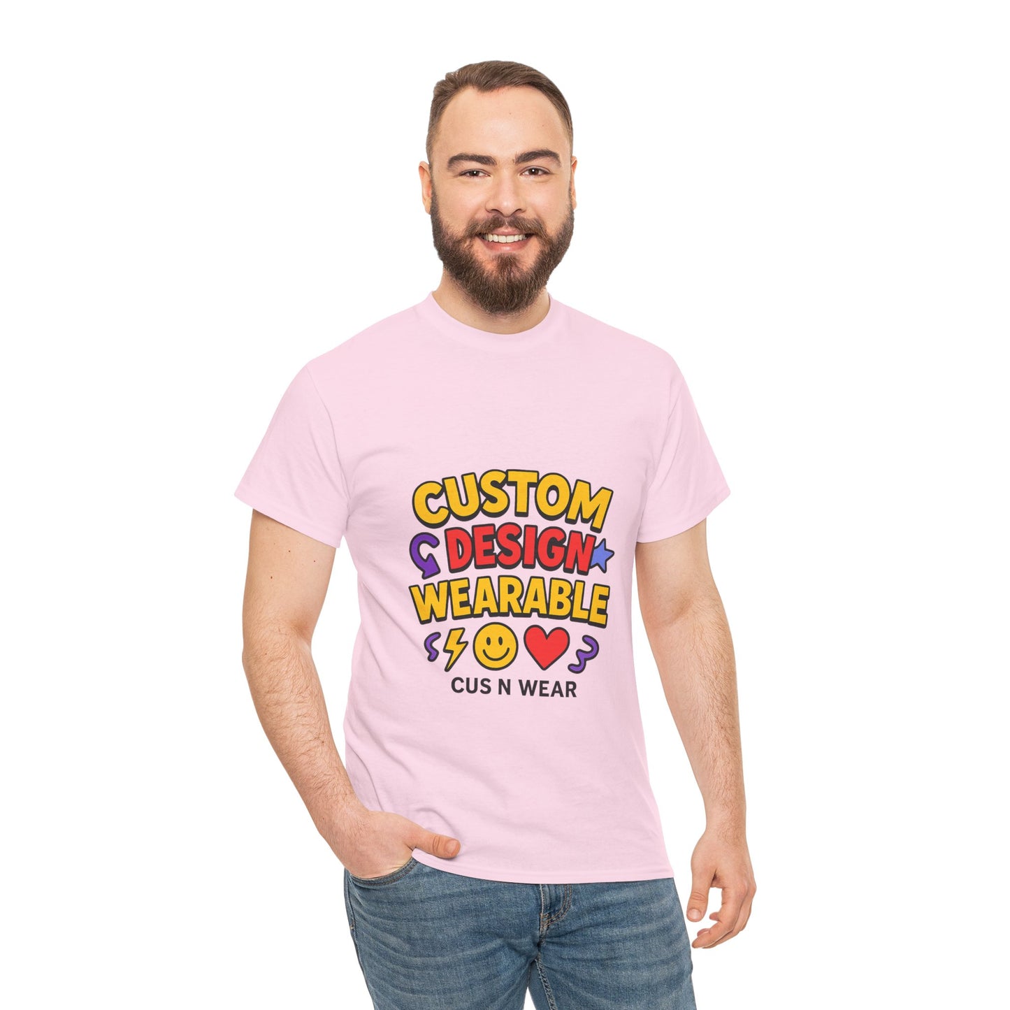 Custom Design Wearable Unisex Heavy Cotton Tee - Personalized Graphic Shirt, Unique Gift, Casual Wear, Birthday Gift, Fun Tee