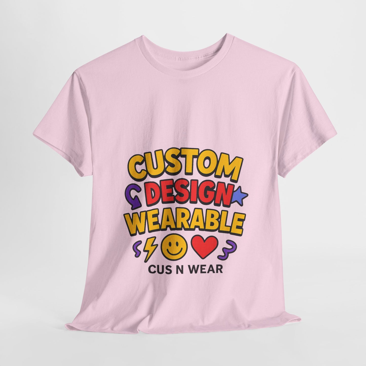 Custom Design Wearable Unisex Heavy Cotton Tee - Personalized Graphic Shirt, Unique Gift, Casual Wear, Birthday Gift, Fun Tee