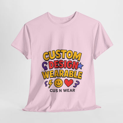 Custom Design Wearable Unisex Heavy Cotton Tee - Personalized Graphic Shirt, Unique Gift, Casual Wear, Birthday Gift, Fun Tee