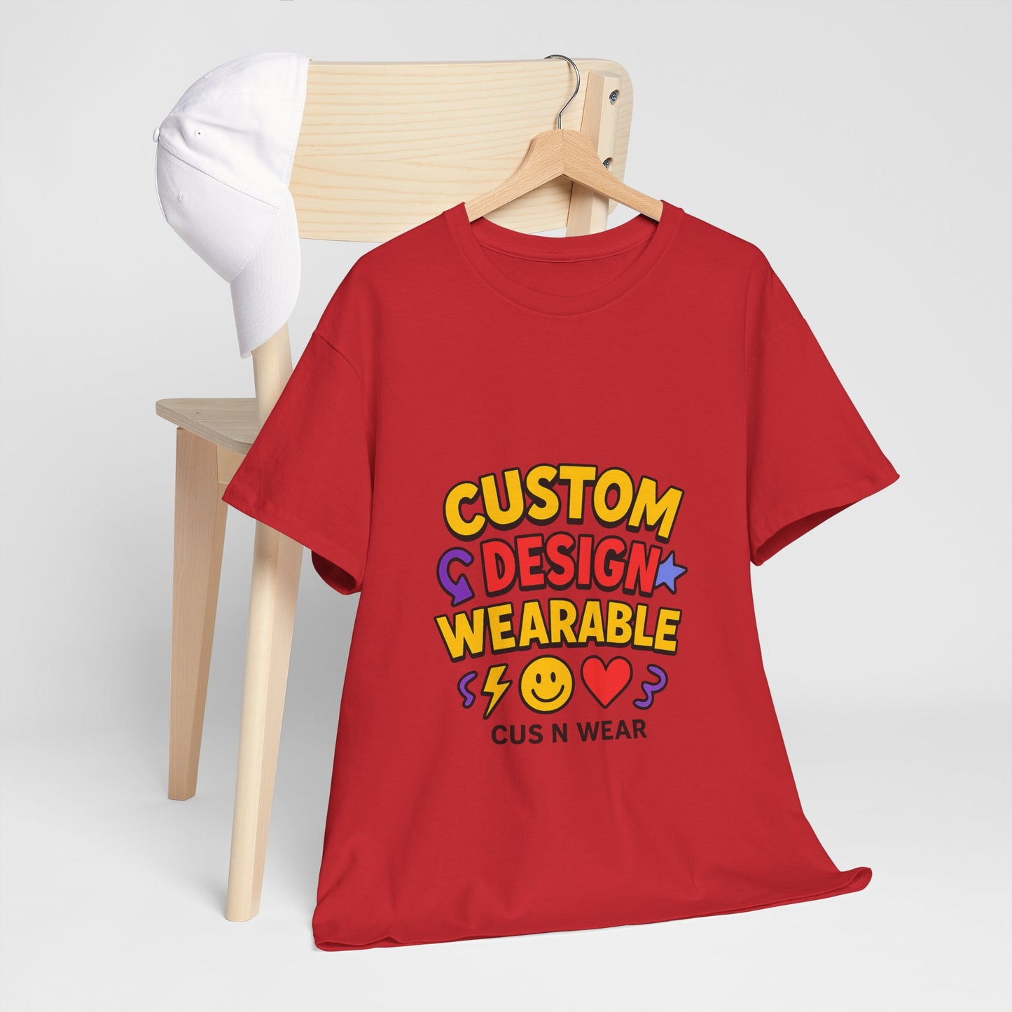 Custom Design Wearable Unisex Heavy Cotton Tee - Personalized Graphic Shirt, Unique Gift, Casual Wear, Birthday Gift, Fun Tee