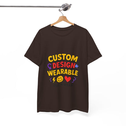 Custom Design Wearable Unisex Heavy Cotton Tee - Personalized Graphic Shirt, Unique Gift, Casual Wear, Birthday Gift, Fun Tee