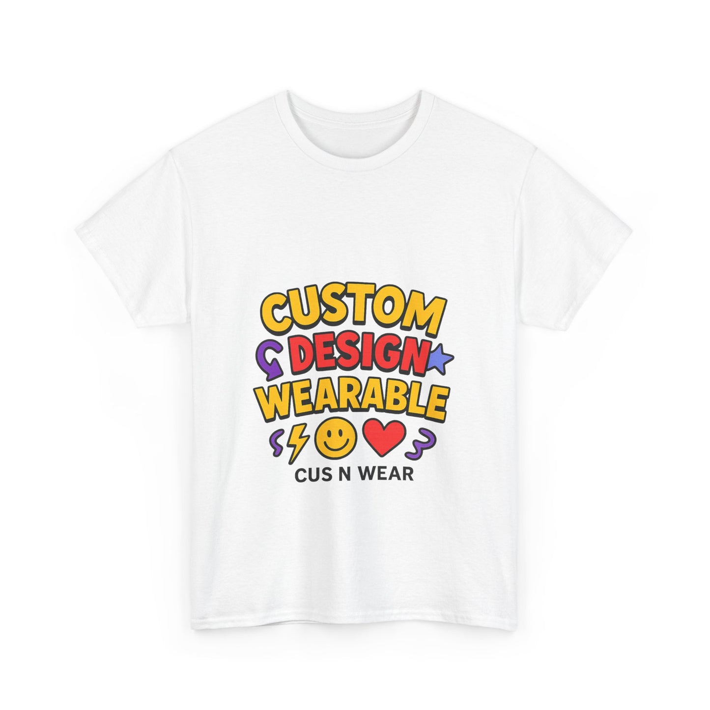 Custom Design Wearable Unisex Heavy Cotton Tee - Personalized Graphic Shirt, Unique Gift, Casual Wear, Birthday Gift, Fun Tee