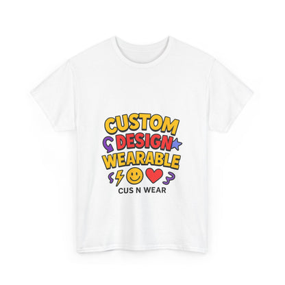 Custom Design Wearable Unisex Heavy Cotton Tee - Personalized Graphic Shirt, Unique Gift, Casual Wear, Birthday Gift, Fun Tee