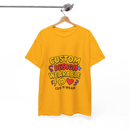 Custom Design Wearable Unisex Heavy Cotton Tee - Personalized Graphic Shirt, Unique Gift, Casual Wear, Birthday Gift, Fun Tee