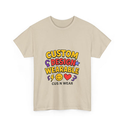 Custom Design Wearable Unisex Heavy Cotton Tee - Personalized Graphic Shirt, Unique Gift, Casual Wear, Birthday Gift, Fun Tee
