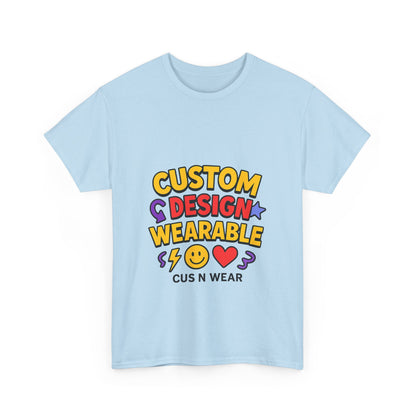 Custom Design Wearable Unisex Heavy Cotton Tee - Personalized Graphic Shirt, Unique Gift, Casual Wear, Birthday Gift, Fun Tee
