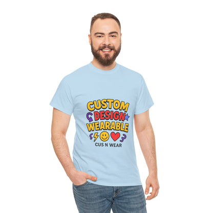 Custom Design Wearable Unisex Heavy Cotton Tee - Personalized Graphic Shirt, Unique Gift, Casual Wear, Birthday Gift, Fun Tee