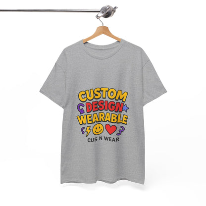 Custom Design Wearable Unisex Heavy Cotton Tee - Personalized Graphic Shirt, Unique Gift, Casual Wear, Birthday Gift, Fun Tee